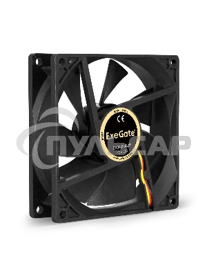 Вентилятор для корпуса ExeGate EX09225B3P черный, 92 мм, 2150 об/мин, 27 дБ, 3 pin