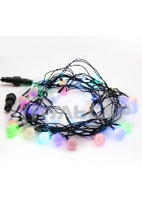 Гирлянда Neon-night Шарики Ø 18 мм, 5 м, темно-зеленый ПВХ, 30 диодов, цвет RGB