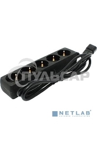 Сетевой фильтр для ИБП ExeGate EX221202RUS SPU-5-1.8B (5 розеток, 1.8м, UPS вилка IEC320-C14, черный)