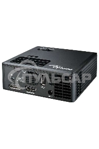 Проектор Optoma ML750e (DLP, LED, WXGA 1280x800, 700Lm, 15000:1, HDMI, USB, MHL, MicroSD, 1x1W speaker, 3D Ready, led 20000hrs, черный, 0.38kg)