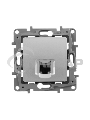 Информационная розетка RJ 45, категория 5e, UTP, Etika, алюминий