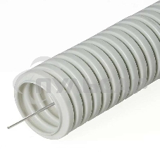 Труба гофрированная ПВХ d50мм с зондом сер. (уп.20м) Урал Пак ГФ-0100750-020