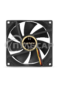 Вентилятор для корпуса ExeGate EX09225B3P черный, 92 мм, 2150 об/мин, 27 дБ, 3 pin