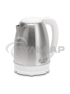 Чайник электрический Мастерица EK-1801М 1,8л, нержавейка, белый (12)