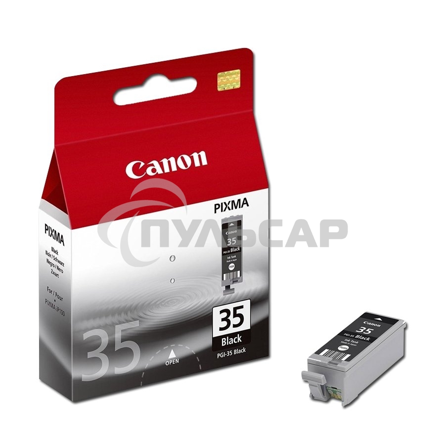 Картридж струйный Canon PGI-35Bk (1509B001) черный (9.30 мл, 200 стр.) для Canon PIXMA iP100, iP110