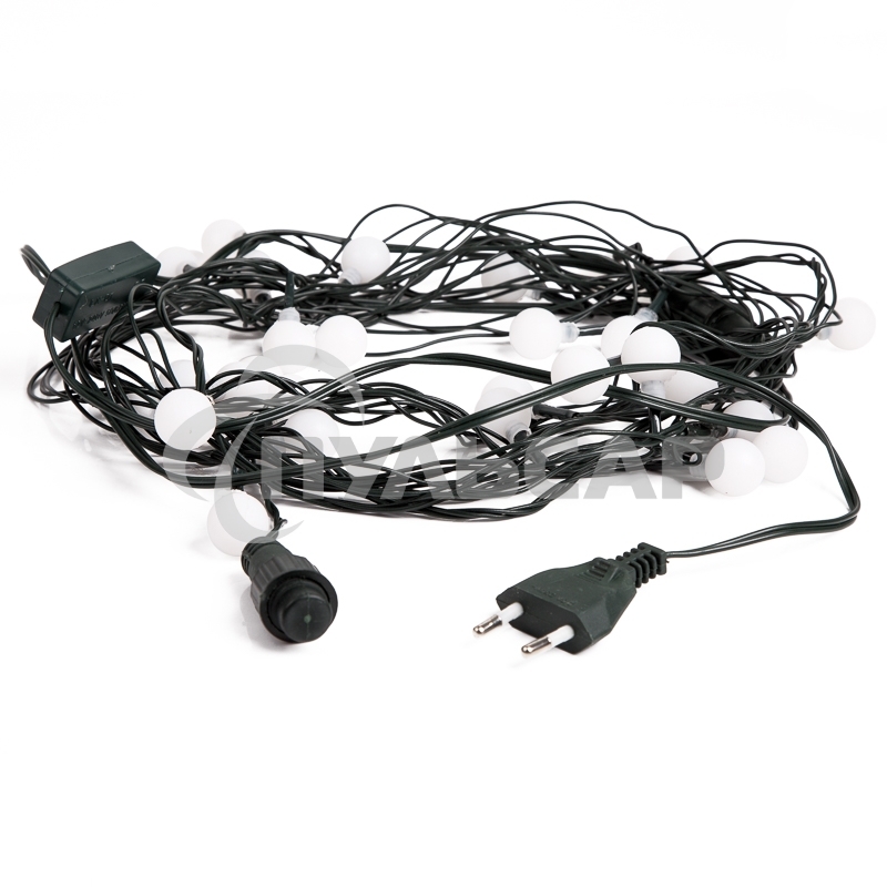 Гирлянда Neon-night Шарики Ø 18 мм, 5 м, темно-зеленый ПВХ, 30 диодов, цвет RGB