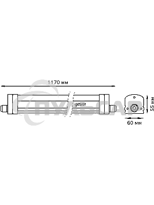 Светильник светодиодный Gauss IP65 1170*60*55мм 36Вт 2500lm 6500К линейн. мат. с возм. соед. в линию