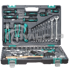 Набор инструментов STELS 141111/2'' 1/4'' CrV пластиковый кейс  98 предм.