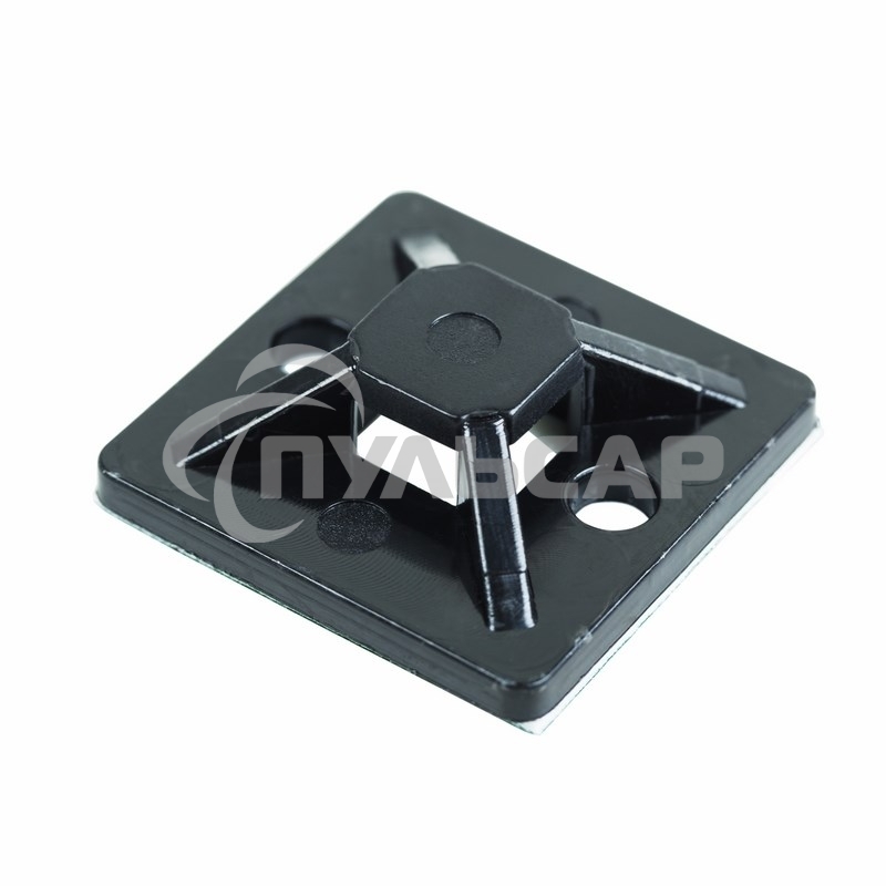 Площадка самоклеящаяся Rexant 30х30 мм, черная, упаковка 100 шт.