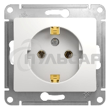 Механизм розетки 1-м СП Glossa 16А с заземл. бел. SchE GSL000143