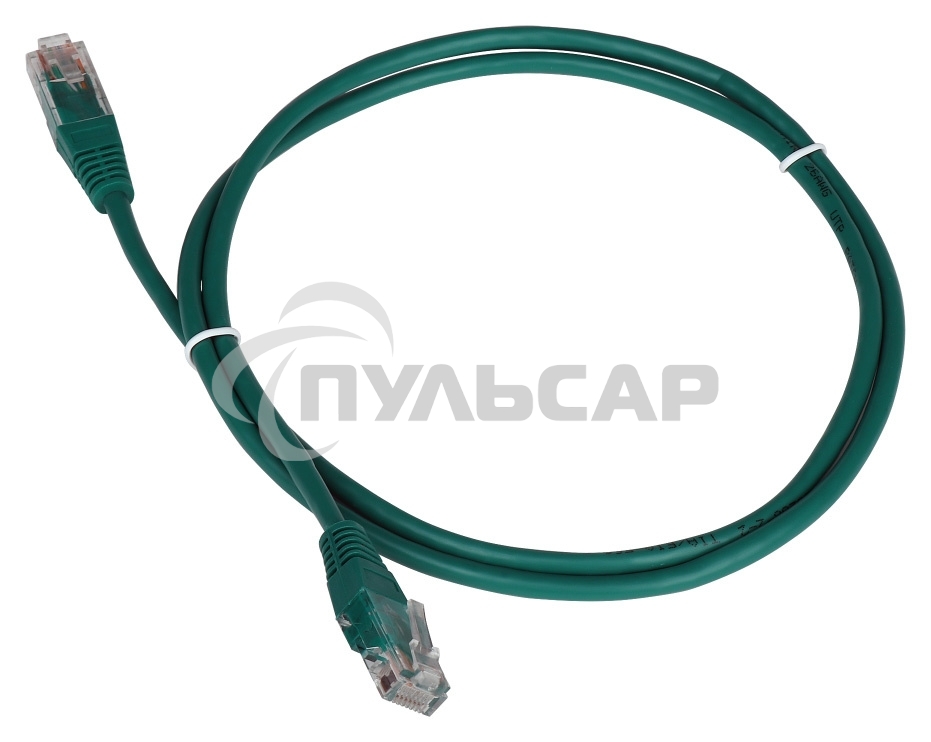 Патч-корд Lanmaster TWT UTP кат.5e, с заливными колпачками, 1.0 м, зеленый