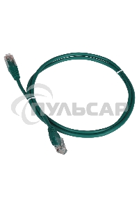 Патч-корд Lanmaster TWT UTP кат.5e, с заливными колпачками, 1.0 м, зеленый