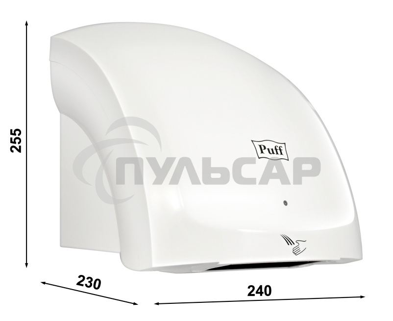 Сушилка для рук Puff 8817 1800Вт белый
