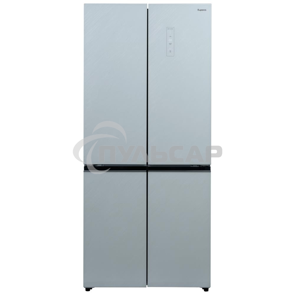 Холодильник Бирюса CD 496 TWG текстурированное белое стекло трехкамерный 334/162л морозилка снизу, NoFrost, Side by Side