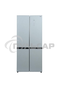 Холодильник Бирюса CD 496 TWG текстурированное белое стекло трехкамерный 334/162л морозилка снизу, NoFrost, Side by Side