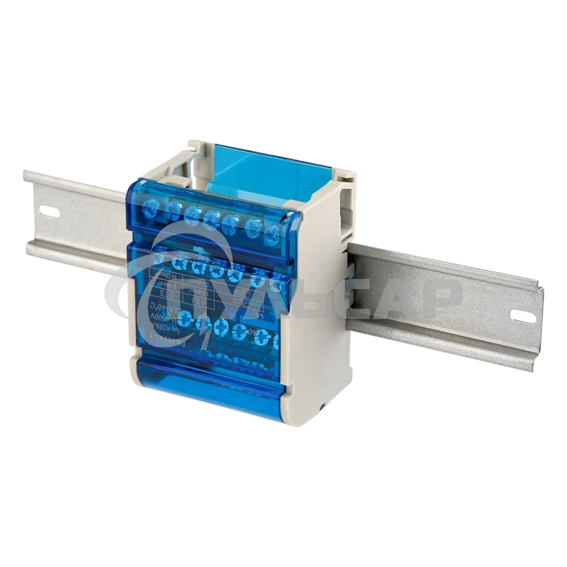 Шина на DIN-рейку в корпусе (кросс-модуль) 4х7 Rexant