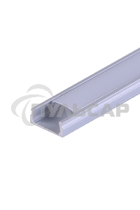 Комплект накладного алюминиевого профиля с рассеивателем, 15х6мм, 2м Rexant