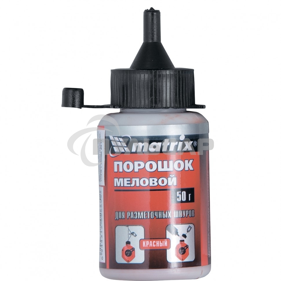 Порошок меловой Matrix красный, 50 г, для разметочных шнуров