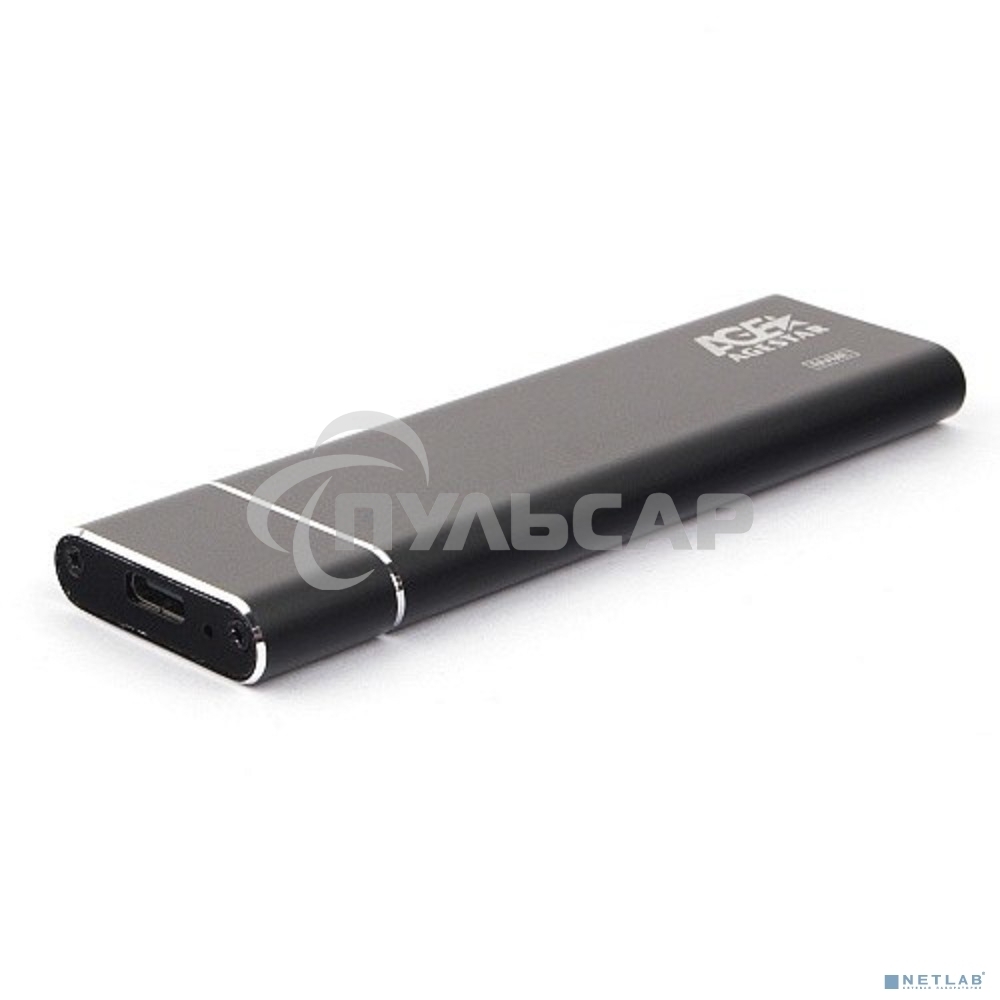 Внешний корпус AgeStar USB 3.1 Type-C M.2 NVME (M-key) AgeStar 31UBNV5C черный, алюминий, черный