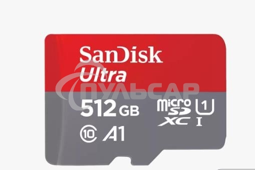 Флеш карта microSD 512Gb SanDisk microSDXC Class 10 Ultra UHS-I A1 140Mb/s