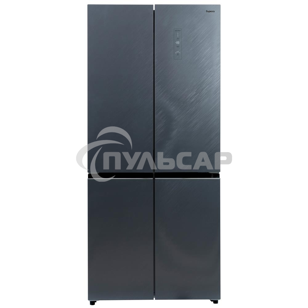 Холодильник Бирюса CD 496 TCG текстурированное серое стекло трехкамерный 334/162л морозилка снизу, NoFrost, Side by Side