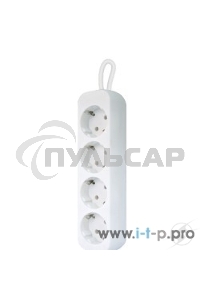 Удлинитель Defender E430 белый 3.0 м, 4 розетки 