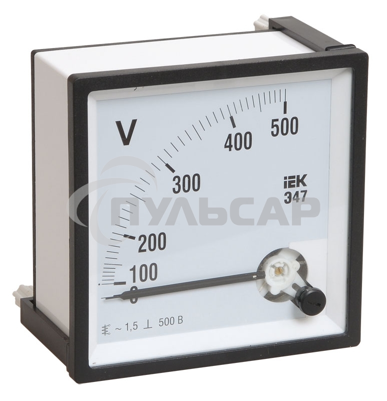 Вольтметр Э47 72х72мм 500В кл. точн. 1.5 ИЭК IPV10-6-0500-E