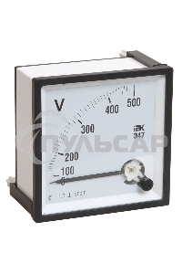 Вольтметр Э47 72х72мм 500В кл. точн. 1.5 ИЭК IPV10-6-0500-E