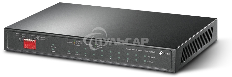 Настольный коммутатор TP-Link TL-SG1210MP 10-портовый гигабитный на 8 портов PoE+
