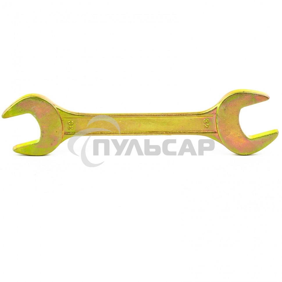 Ключ рожковый, 30 х 32 мм, желтый цинк Сибртех