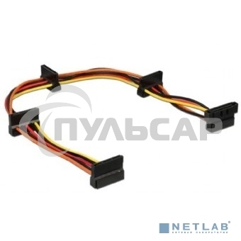 Кабель Cablexpert Кабеля питания SATA, 4x15pin(M)/15pin(F), 40см (CC-SATAMF-03)