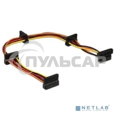 Кабель Cablexpert Кабеля питания SATA, 4x15pin(M)/15pin(F), 40см (CC-SATAMF-03)