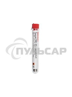 Припой с канифолью ПОС-30 Rexant, 10 г, Ø1.0 мм, (олово 30%, свинец 70%), колба