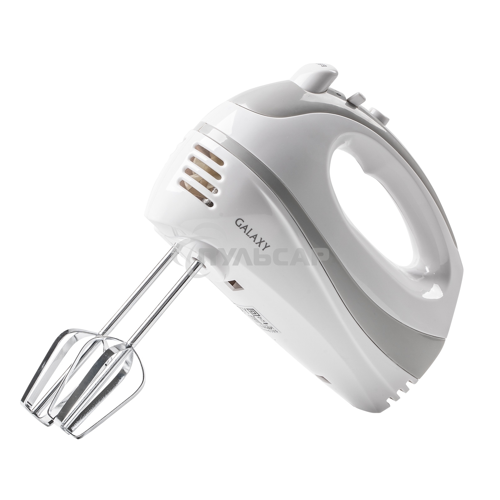 Миксер электрический Galaxy GL 2209, белый, ручной, 300 Вт, 5 скоростей + режим 