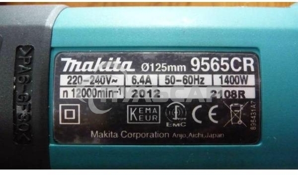 УШМ MAKITA 9565CR ф125мм, 1400Вт, 12000об\м, 3.5кг, кор, муфта SJS, плавный пуск, anti-restart