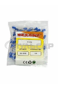 Наконечник штыревой втулочный изолированный F-18 мм 0.75 мм² (НШВи 0.75-18) синий Rexant