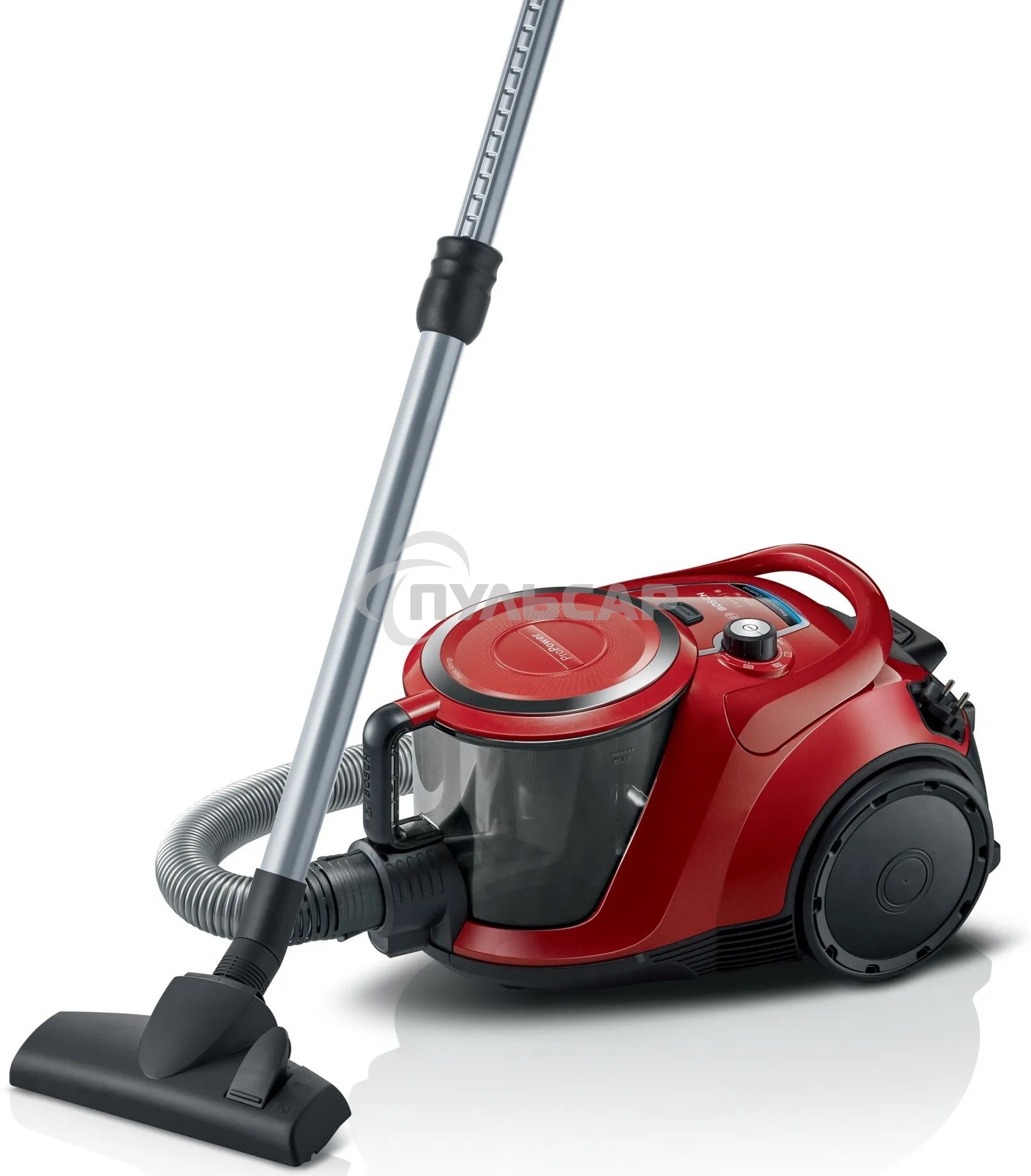 Пылесос Bosch BGS412234A красный, 2200 Вт, уборка сухая, пылесборник контейнер, 2.4 л