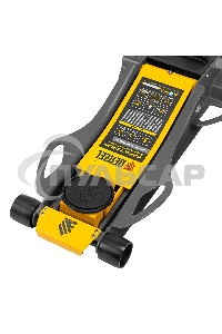 Домкрат гидравлический подкатной Denzel 3 т, 75-500 мм, быстрый подъем, низкий подхват, проф. 51250