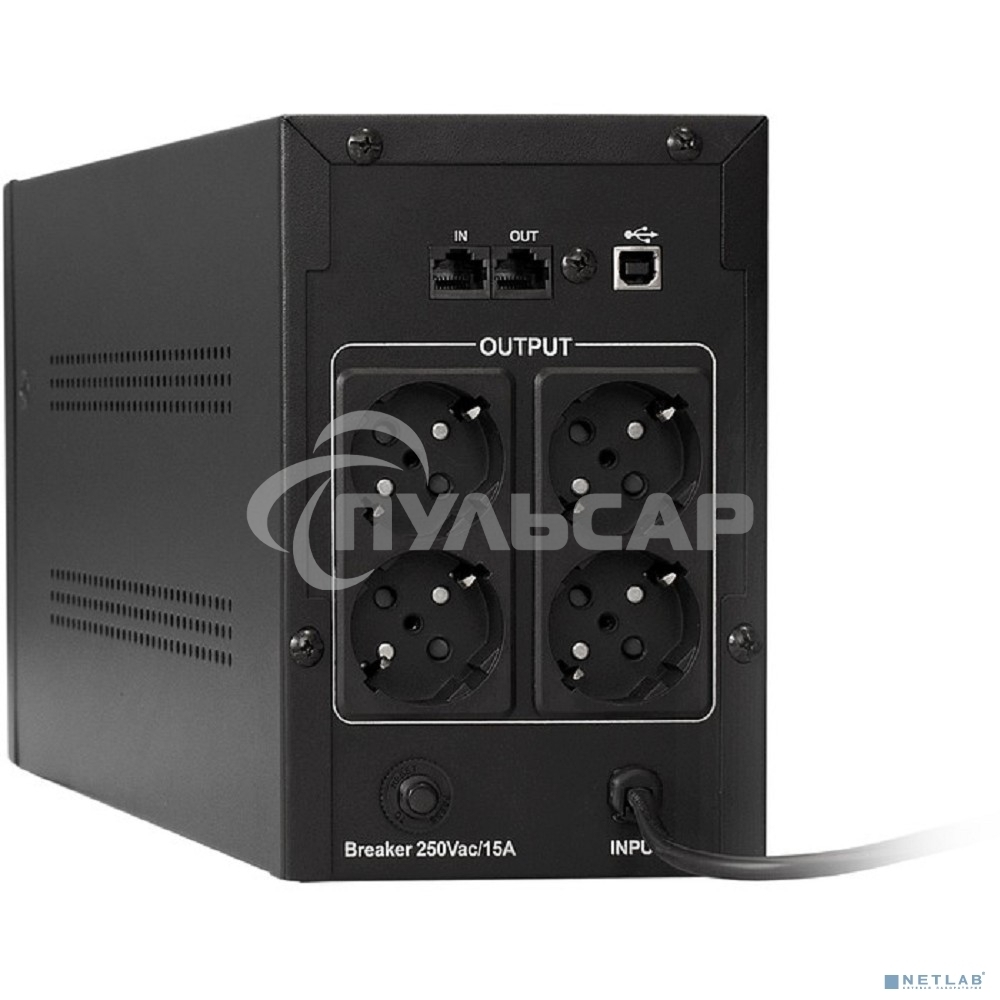 Источник бесперебойного питания ExeGate EP285519RUS SpecialPro Smart LLB-2000.LCD.AVR.EURO.RJ.USB 2000VA/1200W, LCD, AVR, 4 евророзетки, RJ45/11, USB, черный