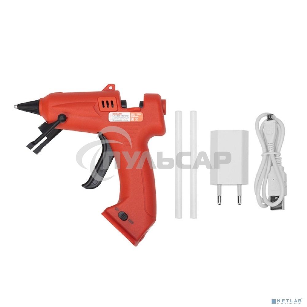 Пистолет клеевой Rexant, 10 Вт, Ø7 мм, 