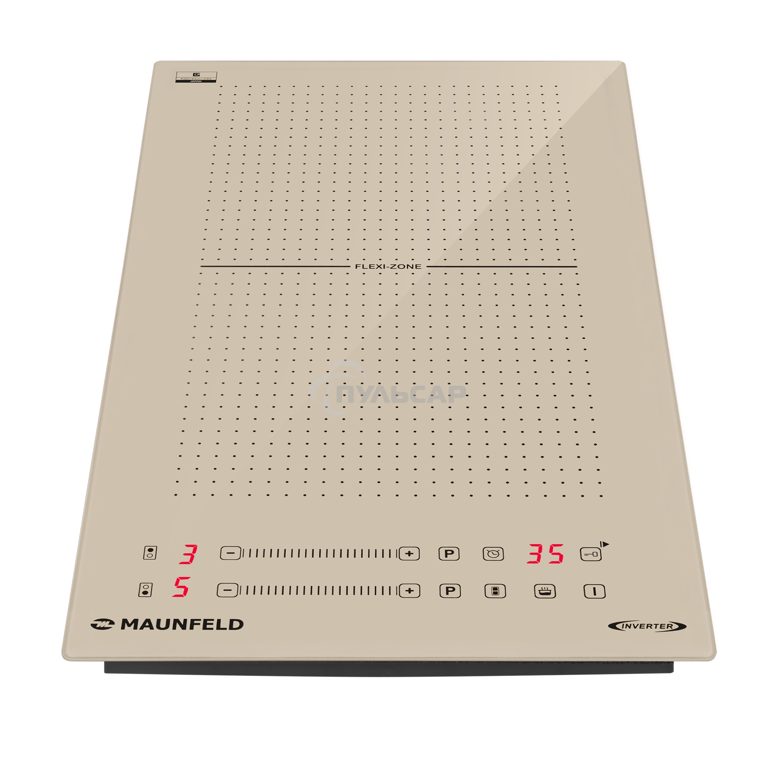 Индукционная варочная панель Maunfeld CVI292S2FBG Inverter независимая, бежевый