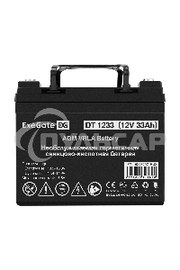 Аккумуляторная батарея ExeGate DT 1233 (12V 33Ah, под болт М6)
