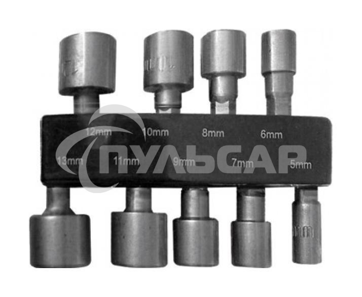 Набор головок FIT 57915набор усиленных головок crv 9 шт ( 5 - 13 мм)