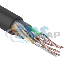 Кабель UTP Rexant 4PR 24AWG, CU (медь), CAT5e, 100 МГц, PE, черный, OUTDOOR, бухта 100 м