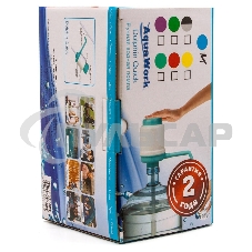 Помпа для 19л бутыли Aqua Work Дельфин Квик механический голубой/белый