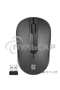 Мышь беспроводная Defender Datum MM-285 черный, 1600 dpi, радиоканал, USB, кнопки - 3
