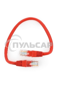 Патч-корд UTP Cablexpert кат.5e, 0.25м, литой, многожильный, красный