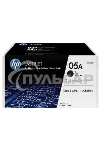 Картридж лазерный комплект HP CE505D черный для LJ P2055/P2035/P2050 (2 упак. х 2300 стр.)