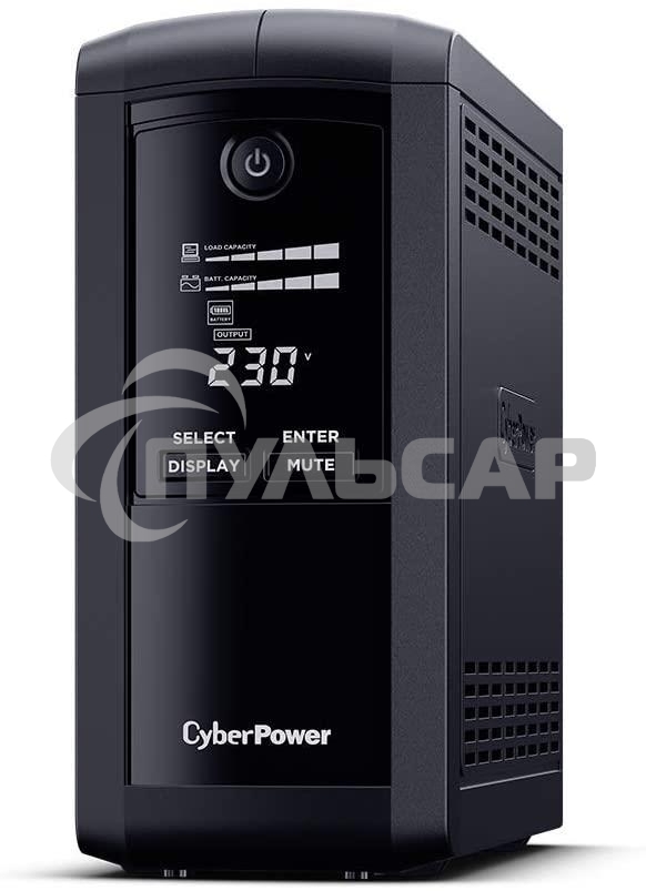 Источник бесперебойного питания UPS CyberPower VP1000ELCD Line-Interactive 1000VA/550W USB/RS-232/RJ11/45 (4 EURO)