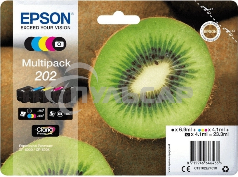 Картридж струйный Epson C13T02E74010 5цв. упаковка 5 шт. (20000стр.) для Epson XP-6000/6005